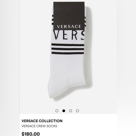 Versace Black Crew Socks - Picture 7 of 7